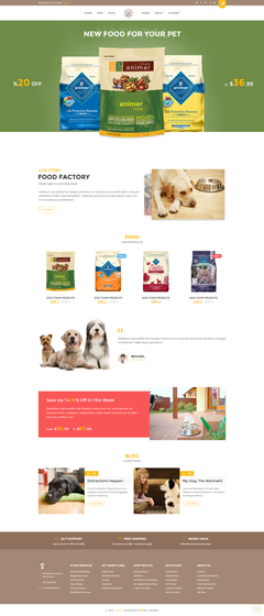 Animer 基于Bootstrap的寵物食品電商模板，打造專業(yè)狗糧商城